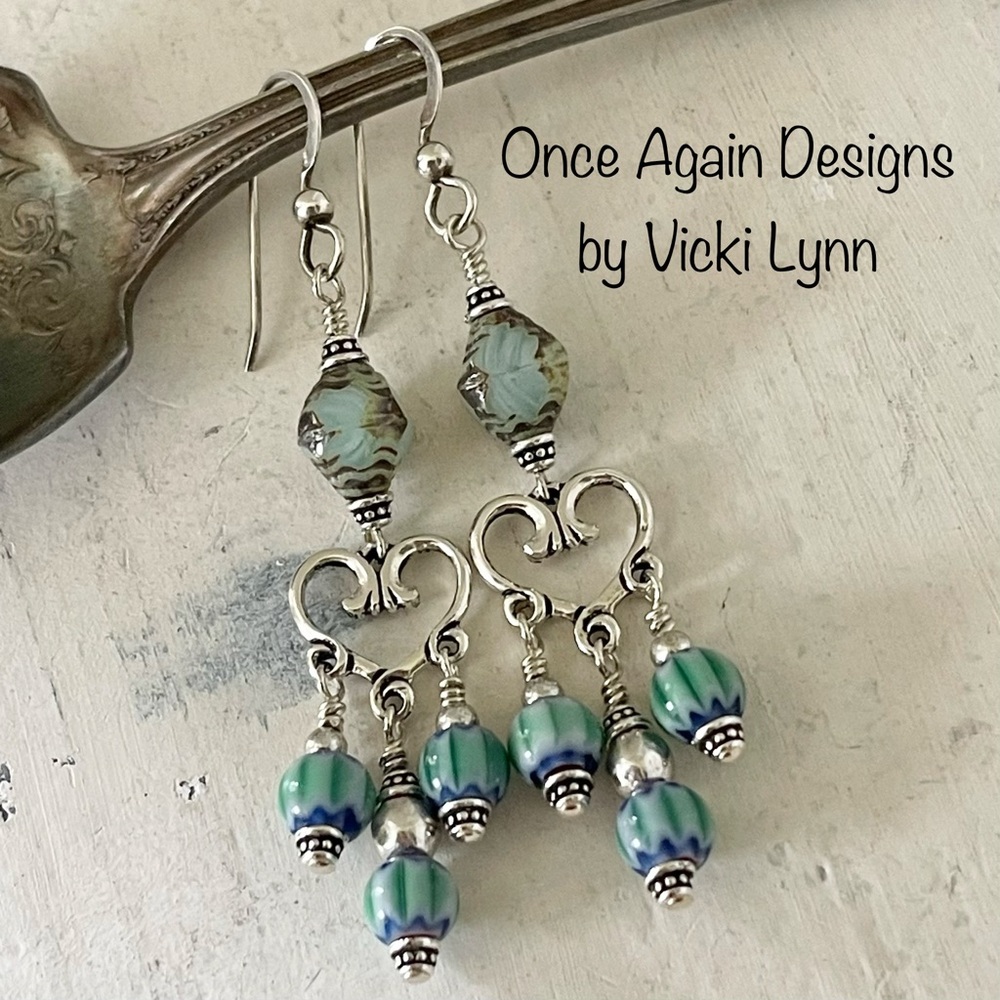 “Bohemian Charm” - Dangle Earrings - Picture 1 of 7
